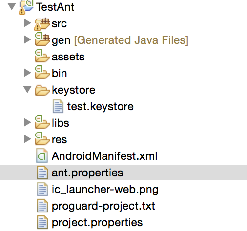 使用Ant自动签名、打包Android apk并且自动安